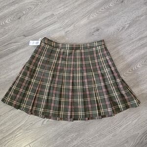 Aritzia Plaid Mini Skirt - Green and Pink